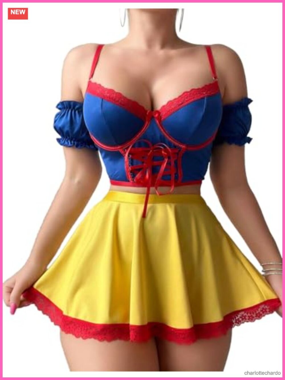 Sexy Cosplay Lingerie Set Princess Roleplay Costume 5 Piece